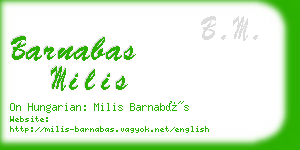barnabas milis business card
